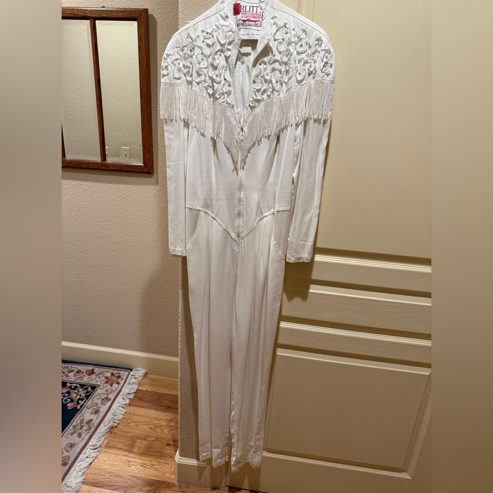 Cache White Fringe Jumpsuit 10